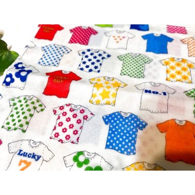 画像2: ベビー&キッズおしゃれハンカチーカラフルTシャツ柄