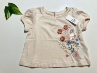 baby GAP フラワーモチーフのオレンジトップス