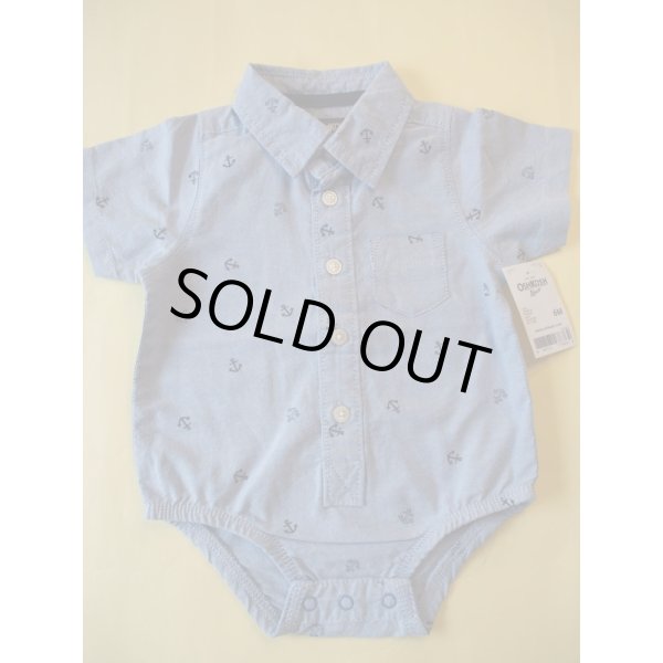 画像1: OSHKOSH B'gosh　おしゃれなマリン柄シャツボディ (1)