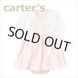 画像: carter'sワンピース型ロンパースと長袖カーディガンのお得な2点セット