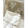 画像5: レースの刺繍トートバッグ　大きいサイズ　　ミニポーチ付き (5)