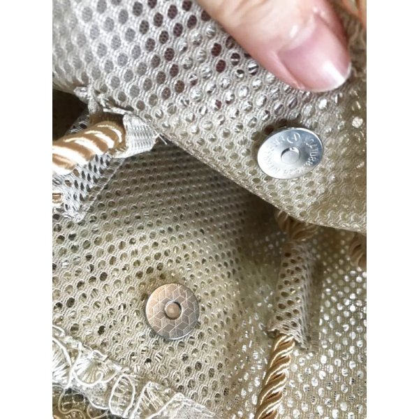画像4: レースの刺繍トートバッグ　大きいサイズ　　ミニポーチ付き (4)