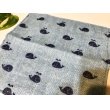 画像2: ベビー&キッズおしゃれハンカチーくじらライトブルー (2)