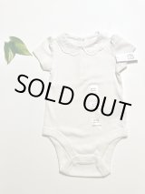 画像: baby GAP アイレット襟リブボディー(アイボリー)