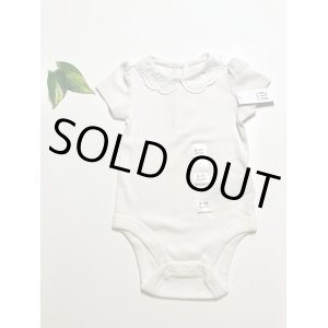 画像: baby GAP アイレット襟リブボディー(アイボリー)